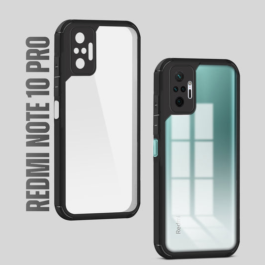 Silicone Border Transparent Back Cover for Redmi Note 10 Pro