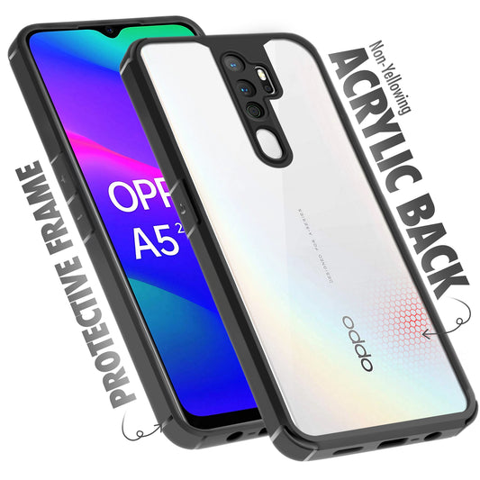 Silicone Border Transparent Back Cover for Oppo A5 2020