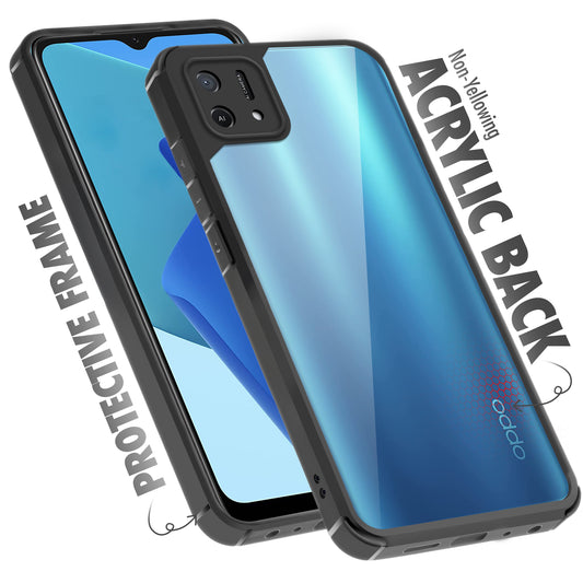 Silicone Border Transparent Back Cover for Oppo A16K