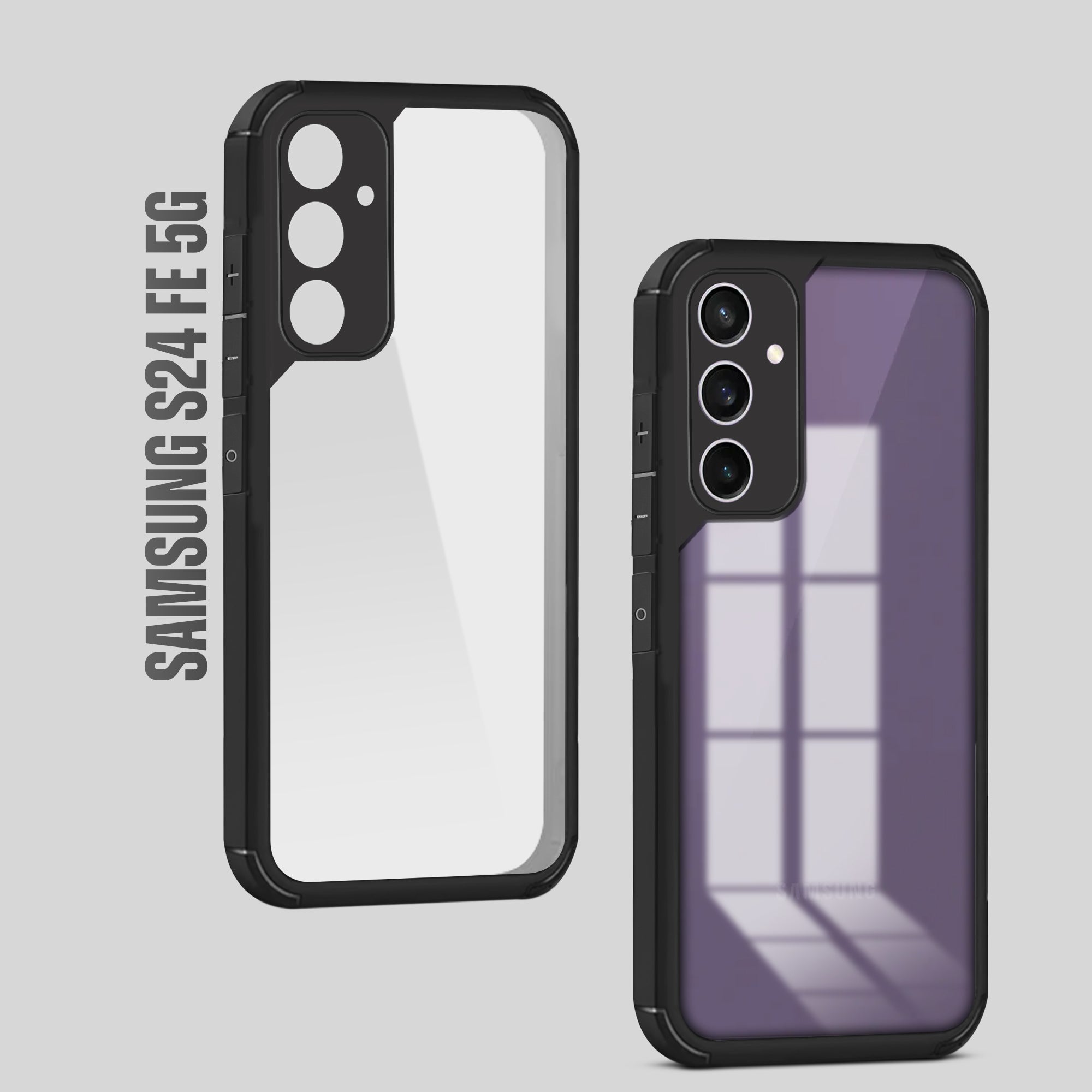 Silicone Border Transparent Back Cover for Samsung S24 FE 5G