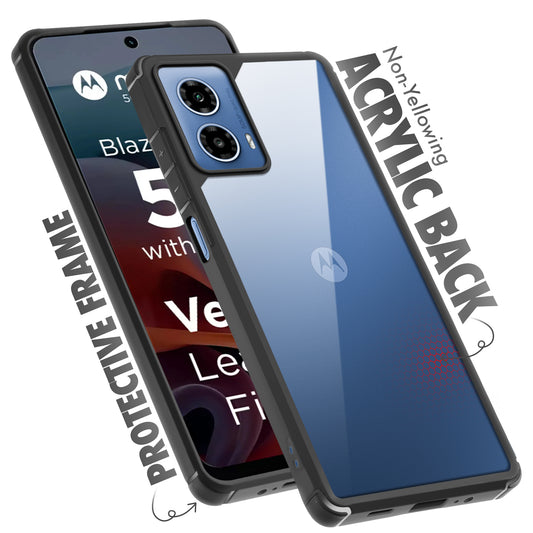 Silicone Border Transparent Back Cover for Motorola G34 5G