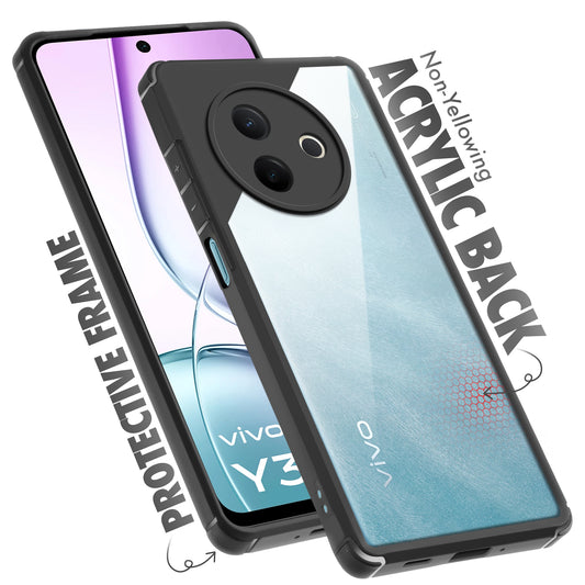 Silicone Border Transparent Back Cover for Vivo Y39 5G
