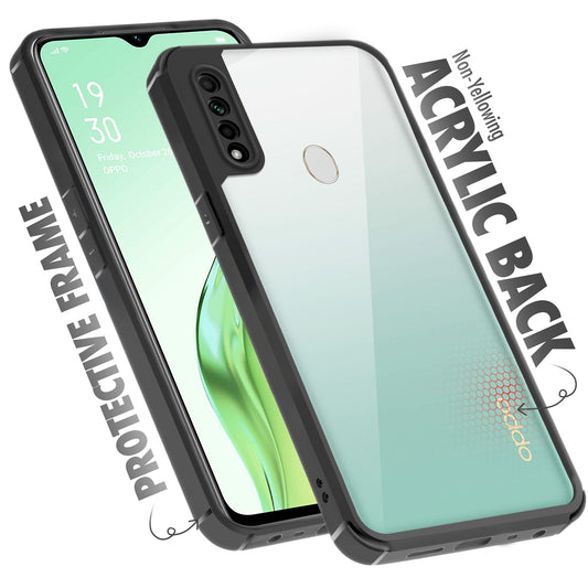 Silicone Border Transparent Back Cover for Oppo A31