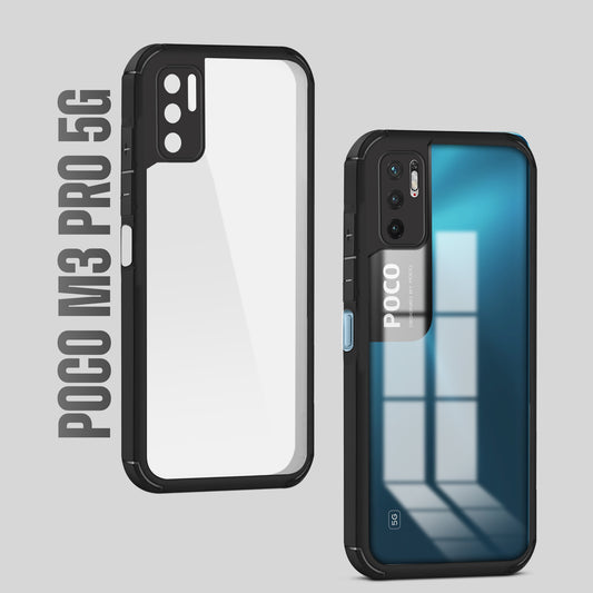Silicone Border Transparent Back Cover for Poco M3 Pro 5G