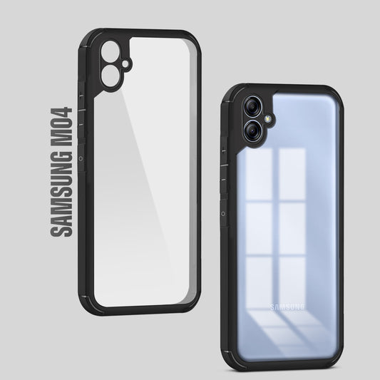 Silicone Border Transparent Back Cover for Samsung M04