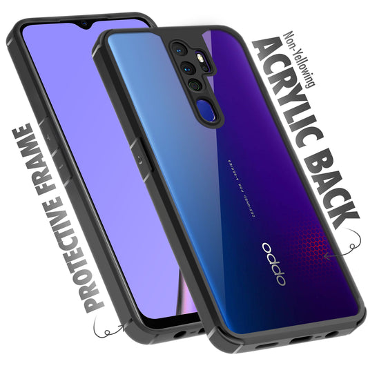 Silicone Border Transparent Back Cover for Oppo A9 2020