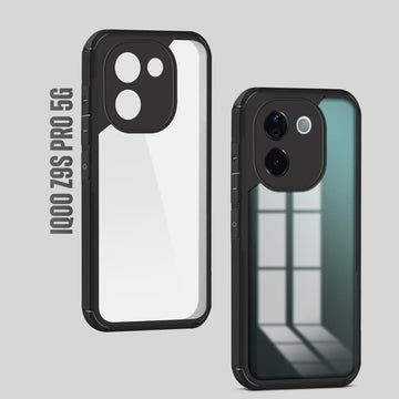 Silicone Border Transparent Back Cover for iQOO Z9s Pro 5G