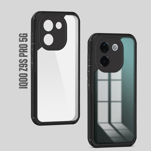 Silicone Border Transparent Back Cover for iQOO Z9s Pro 5G