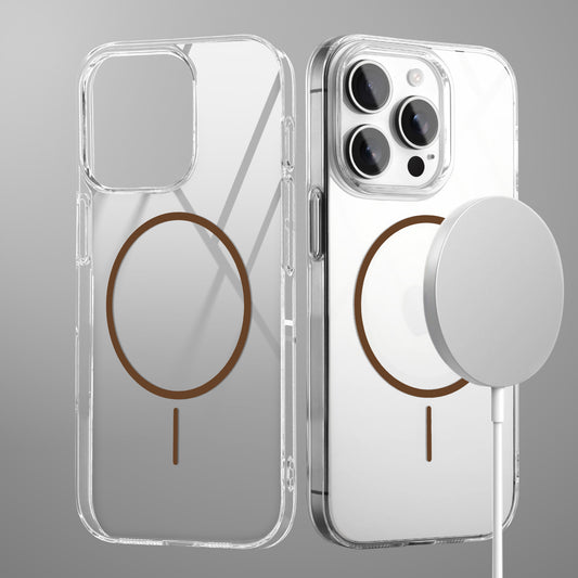 Crystal Clear Transparent Hard Back Anti-Yellowing with MagSafe Compatibility Phone Case For Apple iPhone 15 Pro Max