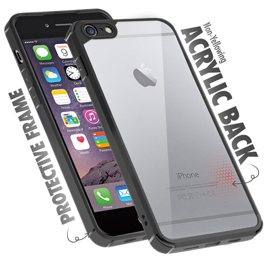 Silicone Border Transparent Back Cover for Apple iPhone 6