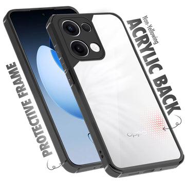 Silicone Border Transparent Back Cover for Oppo Reno 13 5G