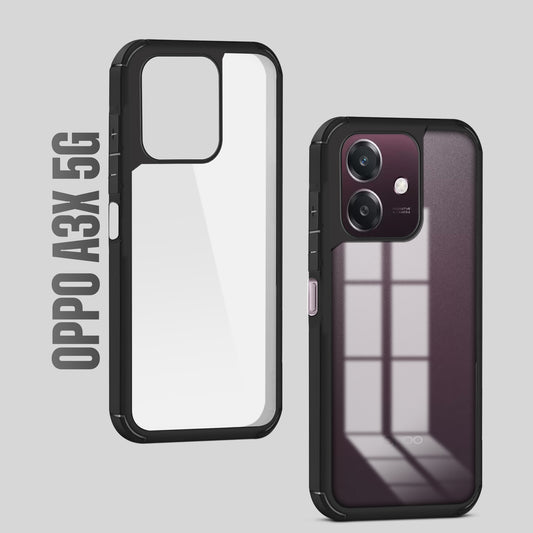 Silicone Border Transparent Back Cover for Oppo A3x 5G
