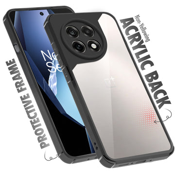 Silicone Border Transparent Back Cover for OnePlus 13R 5G