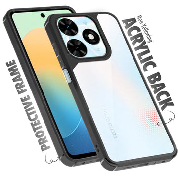 Silicone Border Transparent Back Cover for Tecno Spark Go 2024
