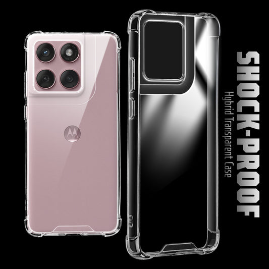 Shockproof Hybrid Transparent Phone Case For Motorola Moto Edge 60 Fusion 5G with Hard Back and Soft Bumper for Maximum Protection