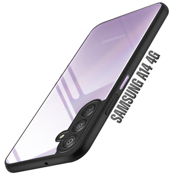 Premium Silicon Soft Framed Case with Clear Back Cover For Samsung A14 4G