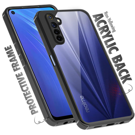 Silicone Border Transparent Back Cover for Realme 6