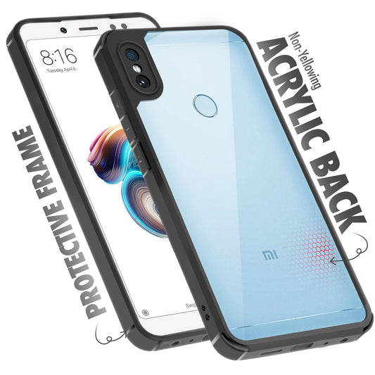 Silicone Border Transparent Back Cover for Redmi Note 5 Pro