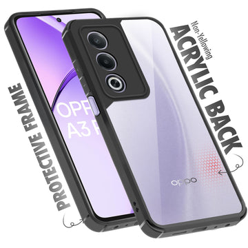 Silicone Border Transparent Back Cover for Oppo A3 Pro 5G