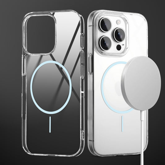 Crystal Clear Transparent Hard Back Anti-Yellowing with MagSafe Compatibility Phone Case For Apple iPhone 15 Pro Max