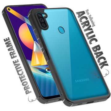 Silicone Border Transparent Back Cover for Samsung M11