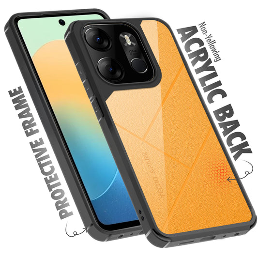 Silicone Border Transparent Back Cover for Tecno Spark Go 2023