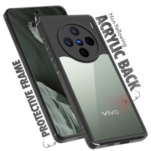 Silicone Border Transparent Back Cover for Vivo X200 5G