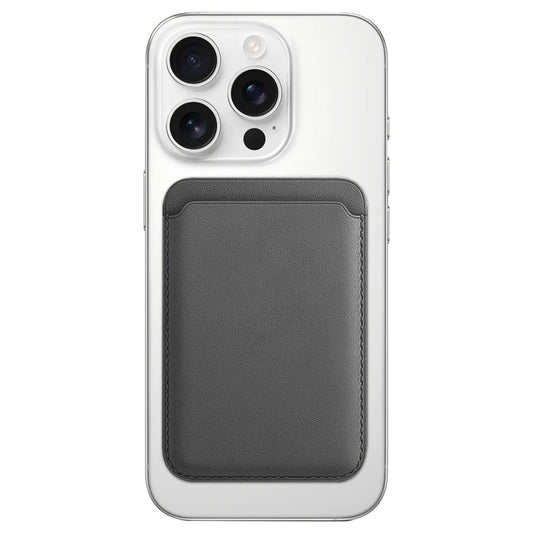 Magnetic Card Leather Wallet Holder Designed for Wireless Charging Support Compatible with Back Case