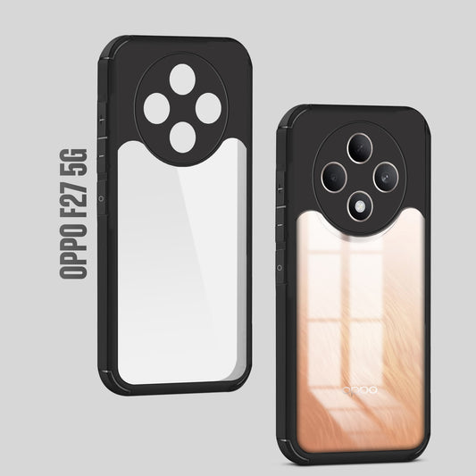 Silicone Border Transparent Back Cover for Oppo F27 5G