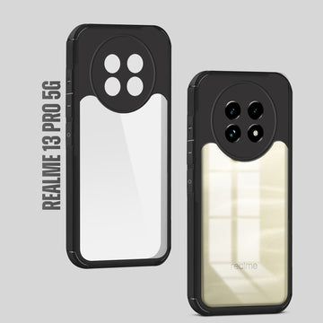 Silicone Border Transparent Back Cover for Realme 13 Pro 5G