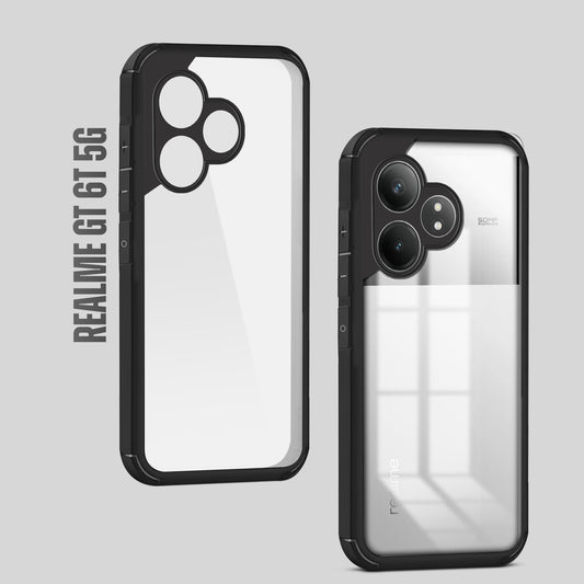 Silicone Border Transparent Back Cover for Realme GT 6T 5G