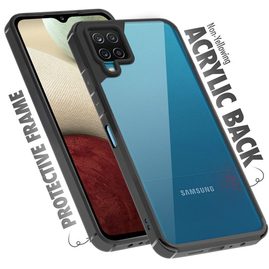 Silicone Border Transparent Back Cover for Samsung A12