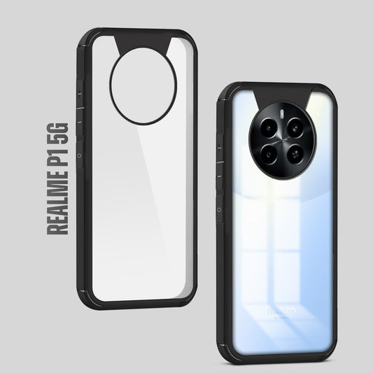 Silicone Border Transparent Back Cover for Realme P1 5G