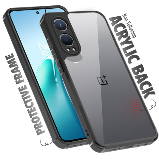 Silicone Border Transparent Back Cover for OnePlus Nord CE 4 Lite 5G
