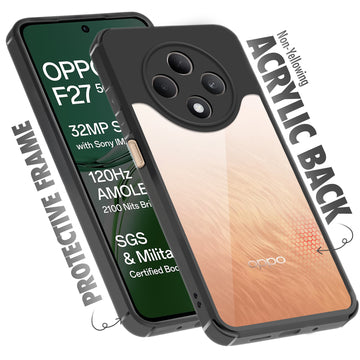 Silicone Border Transparent Back Cover for Oppo F27 5G