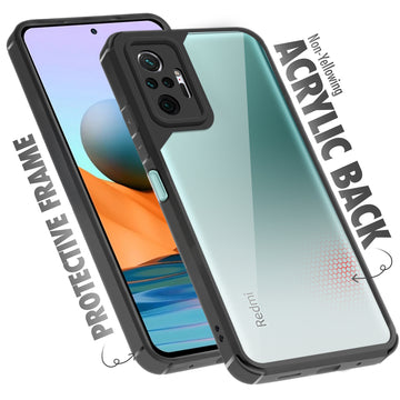 Silicone Border Transparent Back Cover for Redmi Note 10 Pro