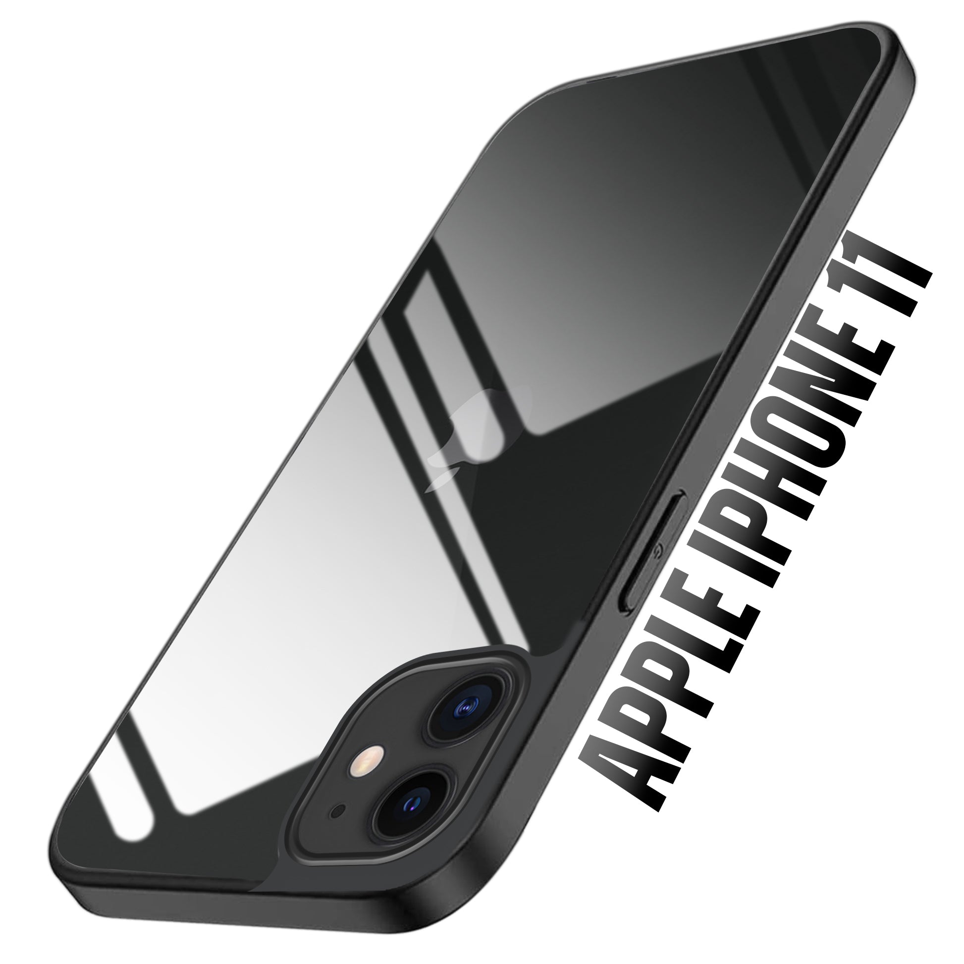 Premium Silicon Soft Framed Case with Clear Back Cover For Apple iPhone 11