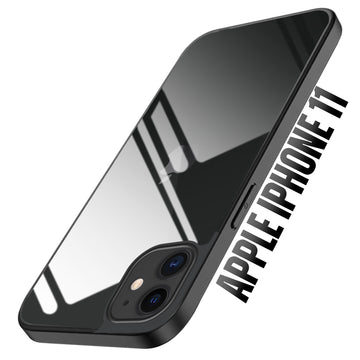 Premium Silicon Soft Framed Case with Clear Back Cover For Apple iPhone 11
