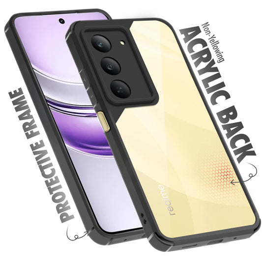 Silicone Border Transparent Back Cover for Realme Narzo 80x 5G