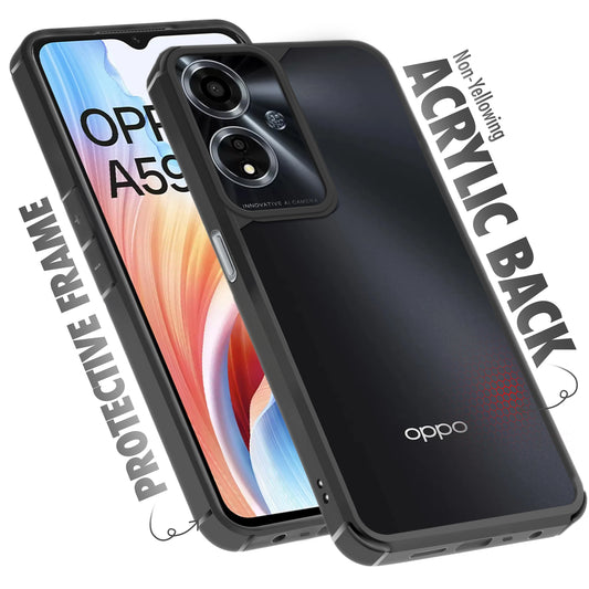 Silicone Border Transparent Back Cover for Oppo A59 5G