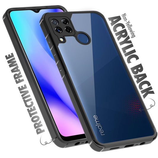 Silicone Border Transparent Back Cover for Realme C15
