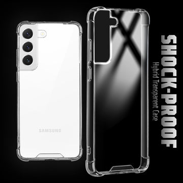 Transparent Shockproof Phone Back Cover Case With Raised Edges For Samsung S22 5G
