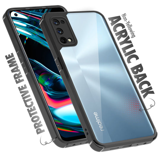 Silicone Border Transparent Back Cover for Realme 7 Pro