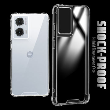 Transparent Shockproof Phone Back Cover Case With Raised Edges For Motorola Moto G85 5G