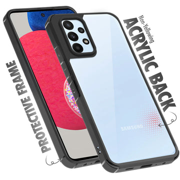 Silicone Border Transparent Back Cover for Samsung A52s 5G