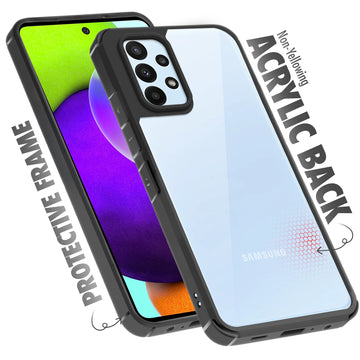 Silicone Border Transparent Back Cover for Samsung A52 4G