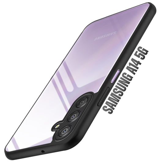 Premium Silicon Soft Framed Case with Clear Back Cover For Samsung A14 5G