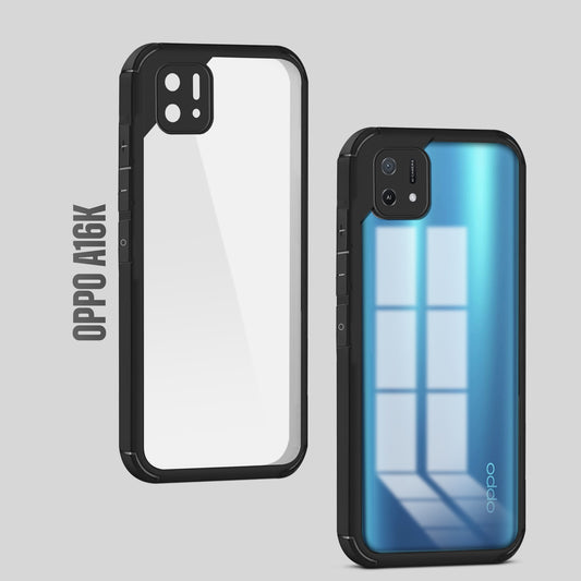 Silicone Border Transparent Back Cover for Oppo A16K