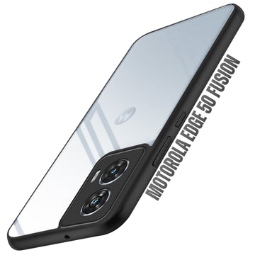 Premium Silicon Soft Framed Case with Clear Back Cover For Motorola Edge 50 Fusion