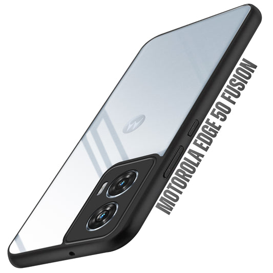 Premium Silicon Soft Framed Case with Clear Back Cover For Motorola Edge 50 Fusion